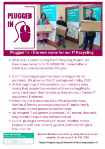 poster about Plugged In the new name for the IT project